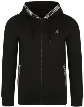 Kangol Foray Logo Trim Hoody - Black