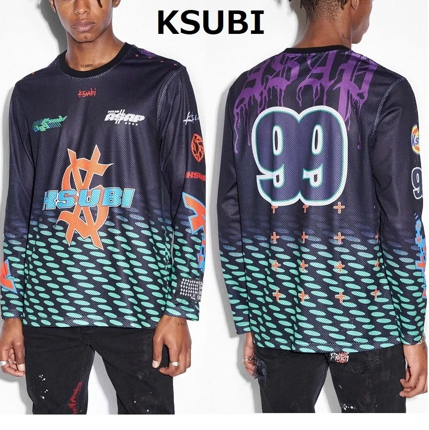 KSUBI  |Street Style Long Sleeves Logo Skater Style Tops