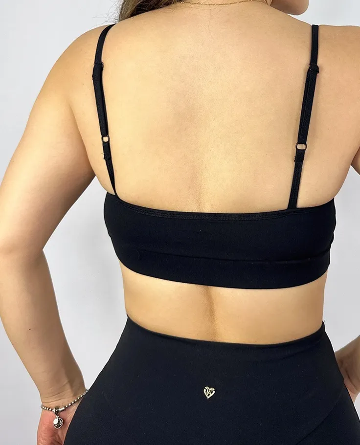 La Fitwear Top Two Way Sporty Black