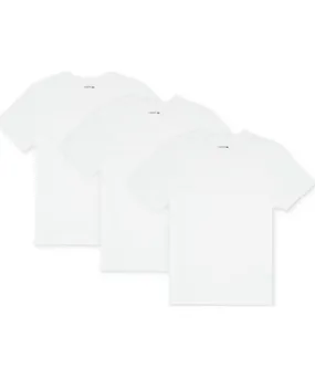 Lacoste Men's 3-Pack Essential Cotton V-Neck Regular Fit Undershirts