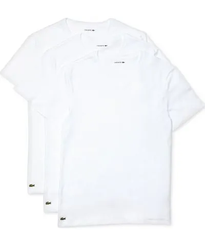 Lacoste Men's 3-Pack Regular Fit V-Neck Undershirts