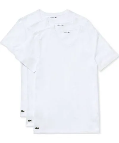 Lacoste Men's 3-Pack V-Neck Slim Fit Undershirts