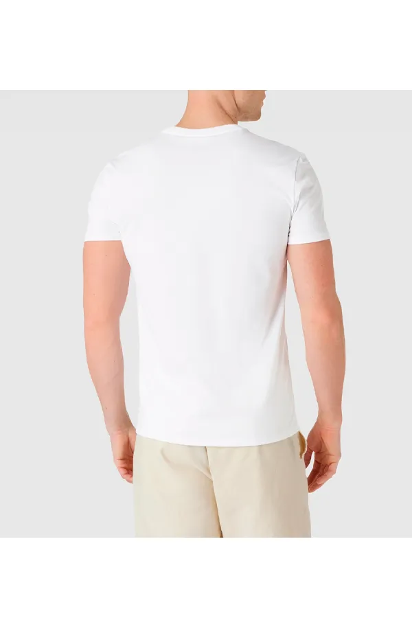 Lacoste Regular V-Neck Logo Tee White