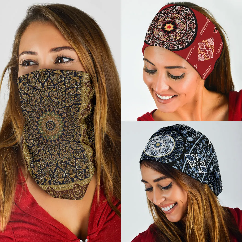 Luxury Oriental Mandala 6 Design on Bandana 3-Pack