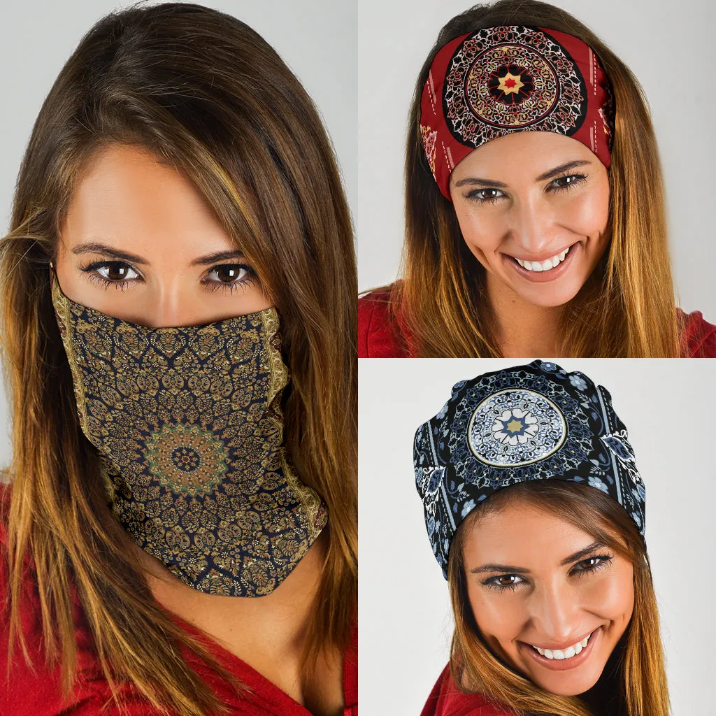 Luxury Oriental Mandala 6 Design on Bandana 3-Pack