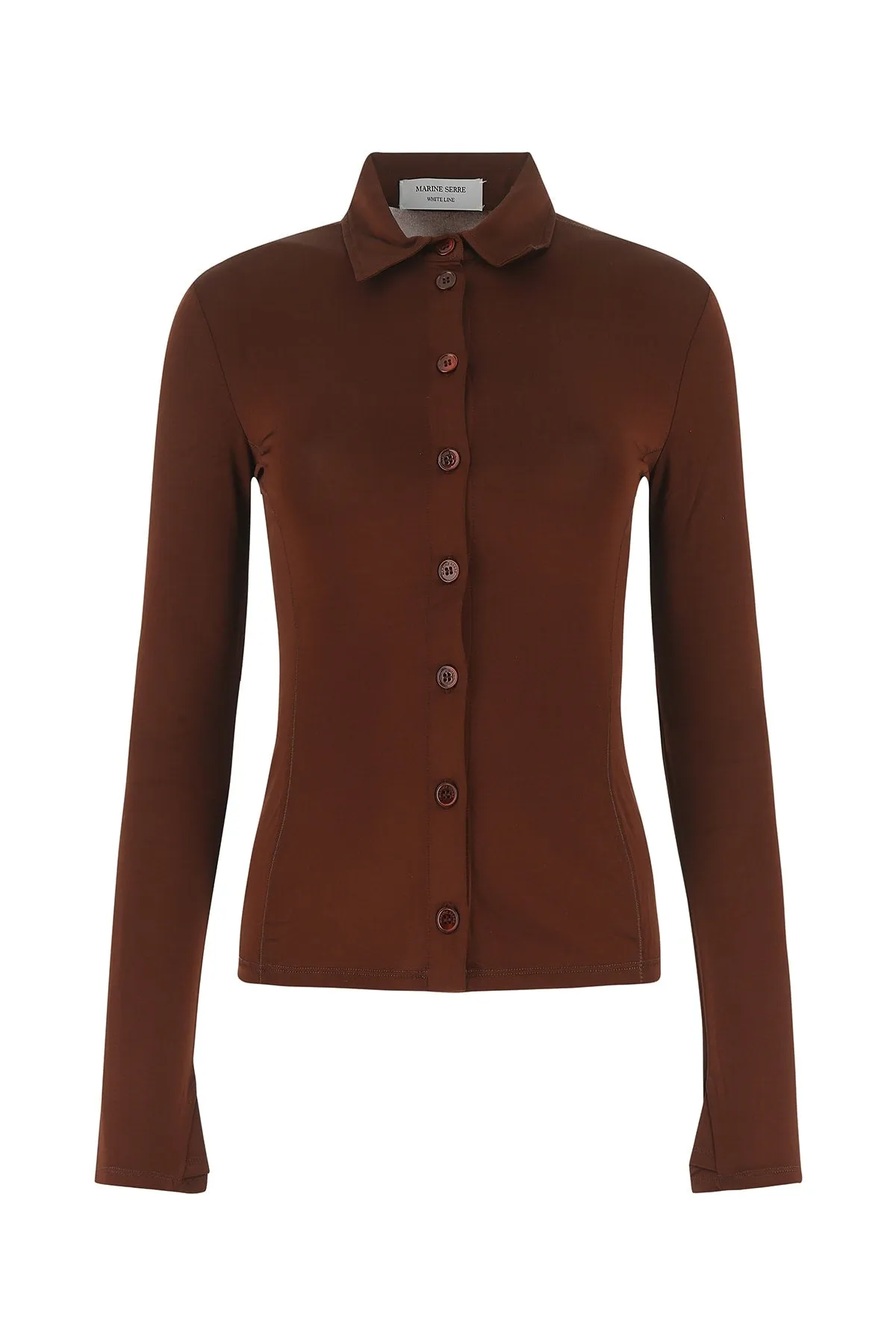 Marine Serre Buttoned Long-Sleeved Shirt