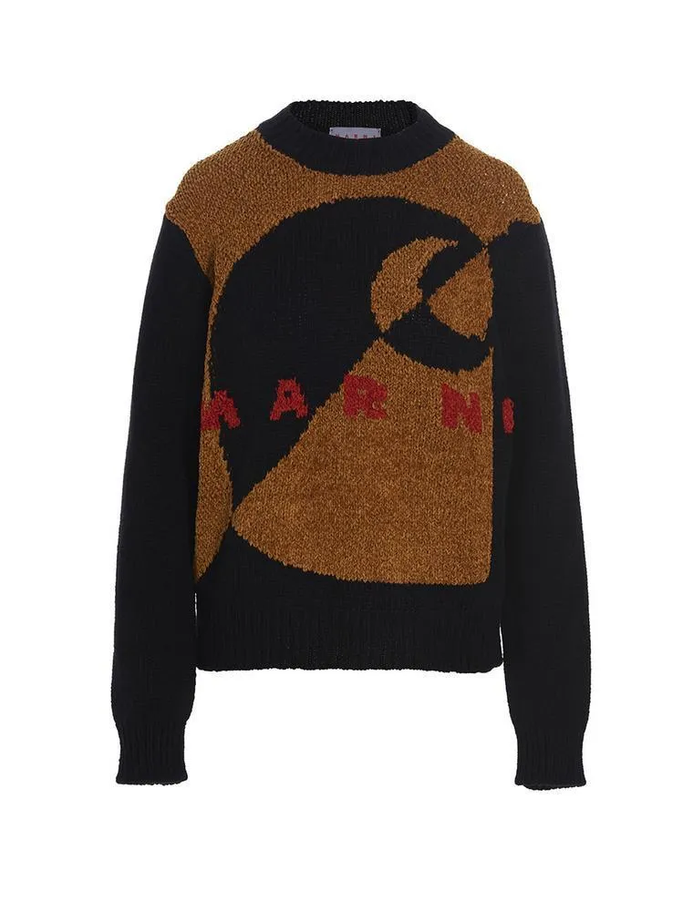 MARNI  |Crew Neck Casual Style Wool Long Sleeves Office Style Logo