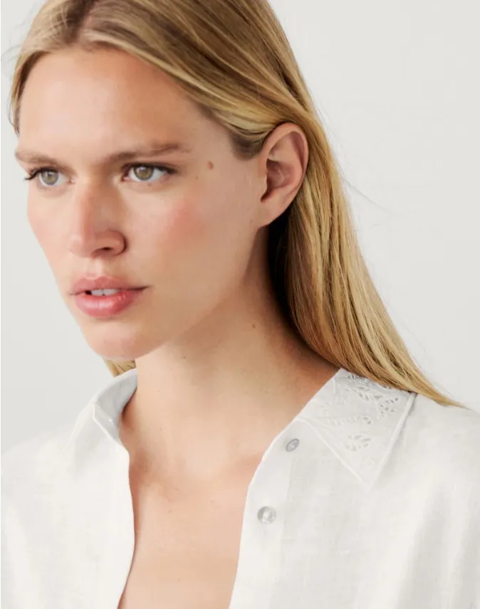 Massimo Dutti  |Casual Style Linen Long Sleeves Plain Elegant Style