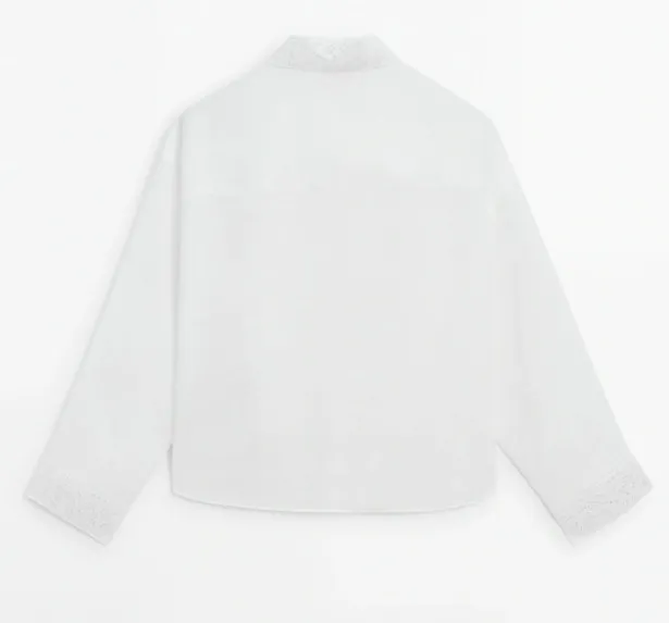 Massimo Dutti  |Casual Style Linen Long Sleeves Plain Elegant Style