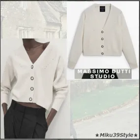 Massimo Dutti  |Casual Style Long Sleeves Plain Office Style Elegant Style