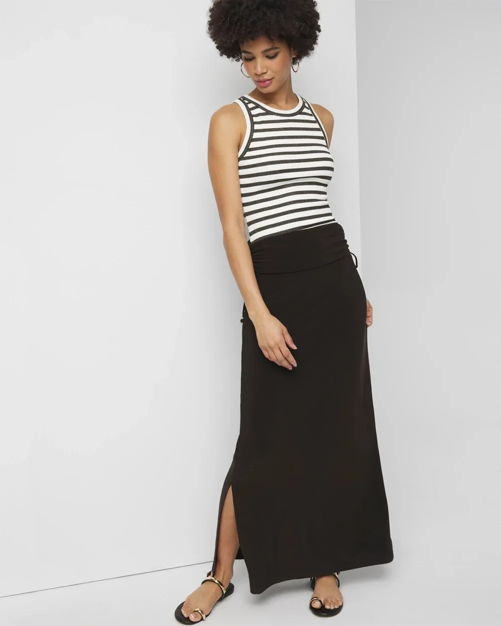 Matte Jersey Convertible Maxi Skirt