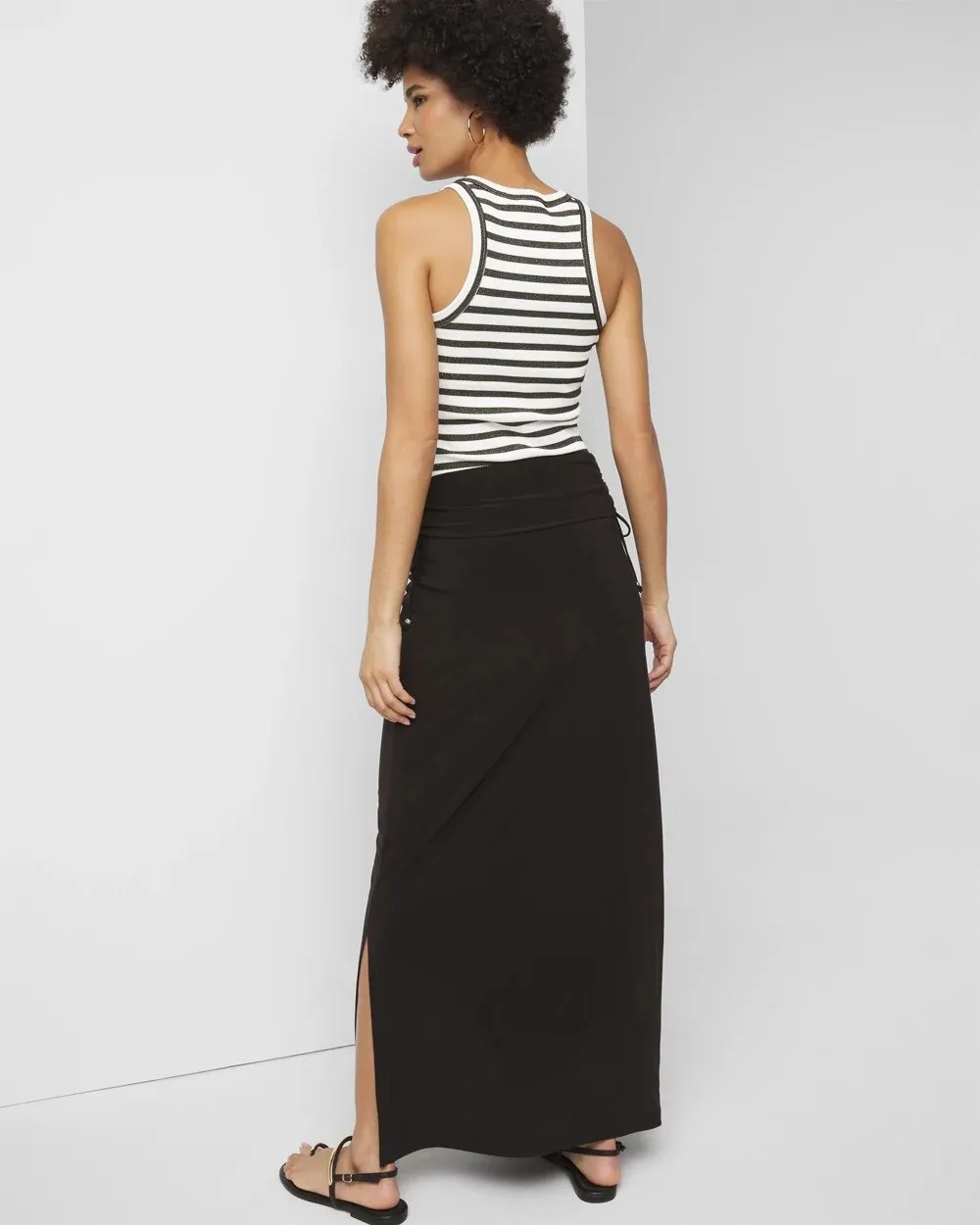 Matte Jersey Convertible Maxi Skirt