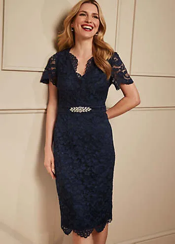 Navy Lace Dress & Jacket by Kaleidoscope | Look Again