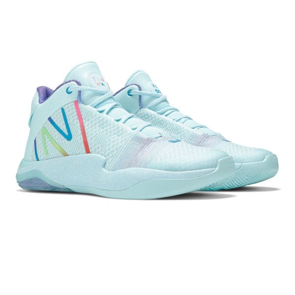 NB Two WXYv2 Girl's Basketball Court Shoe - Ice Blue / White / Violet