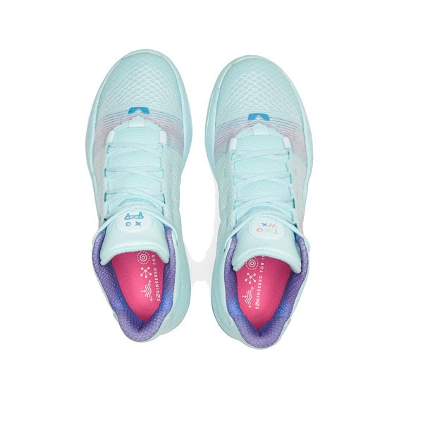 NB Two WXYv2 Girl's Basketball Court Shoe - Ice Blue / White / Violet