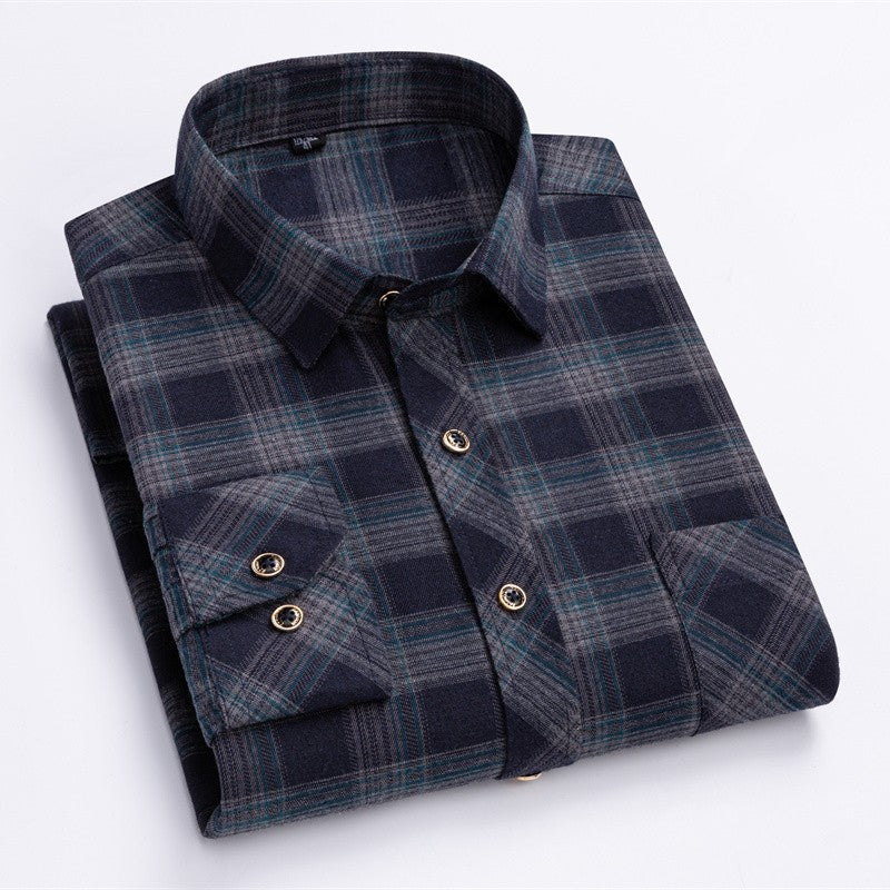 New Men's Loose Long-Sleeved Shirts