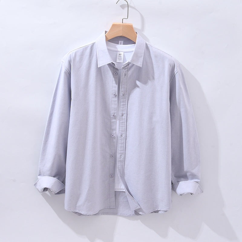 New Oxford spun cotton long-sleeved men's shirts