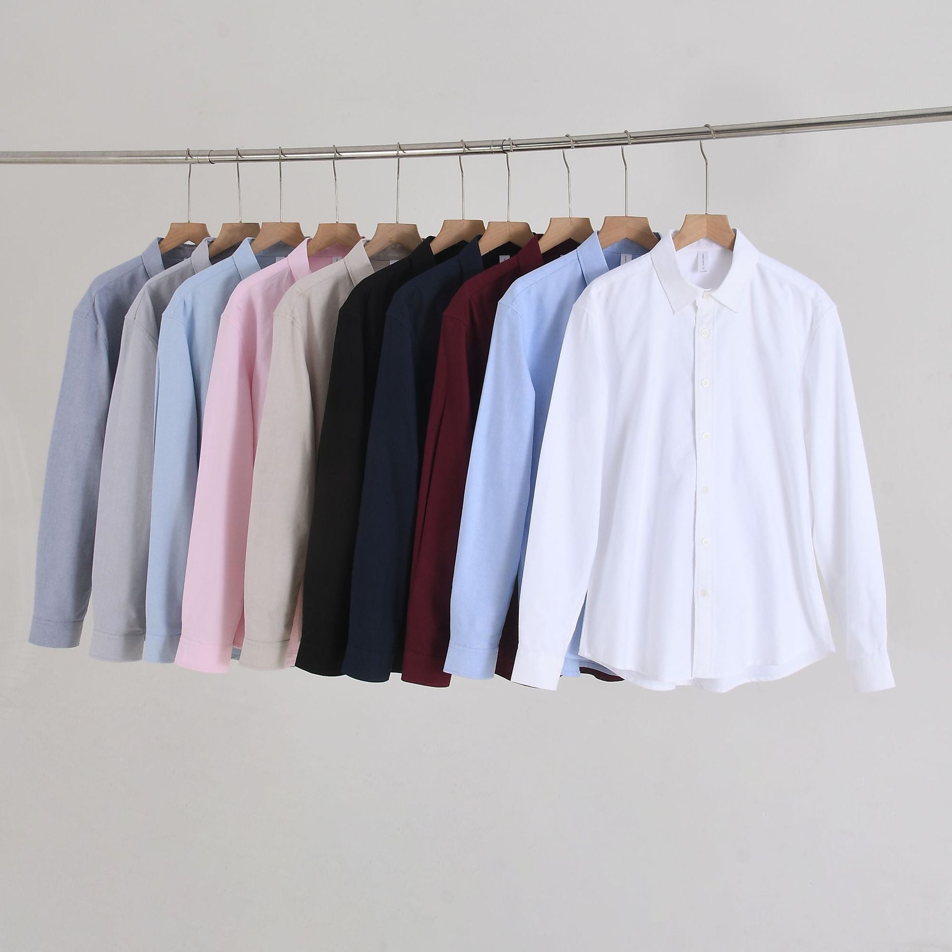 New Oxford spun cotton long-sleeved men's shirts