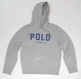 Nwt Polo Big & Tall Grey Spellout Logo Big Pony Fleece Hoodie