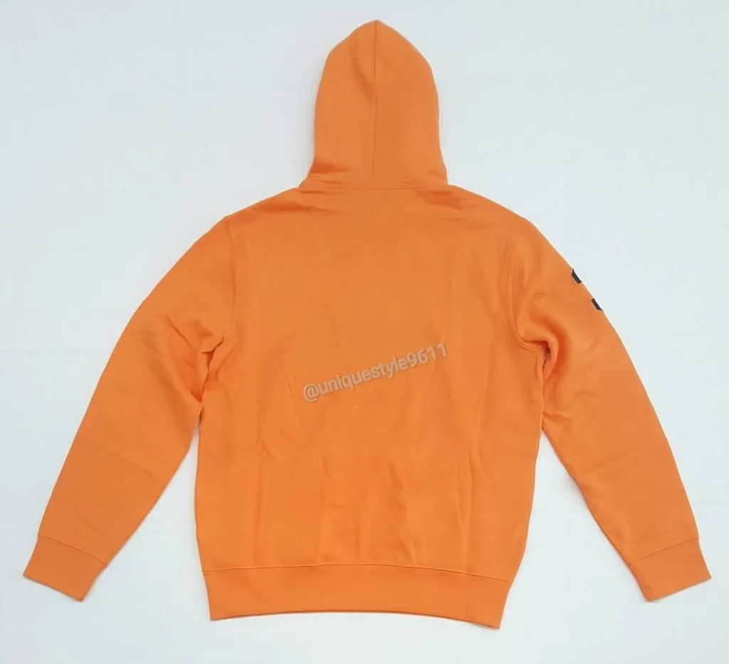 Nwt  Polo Ralph Lauren Orange Triple Pony Embroidered Hoodie