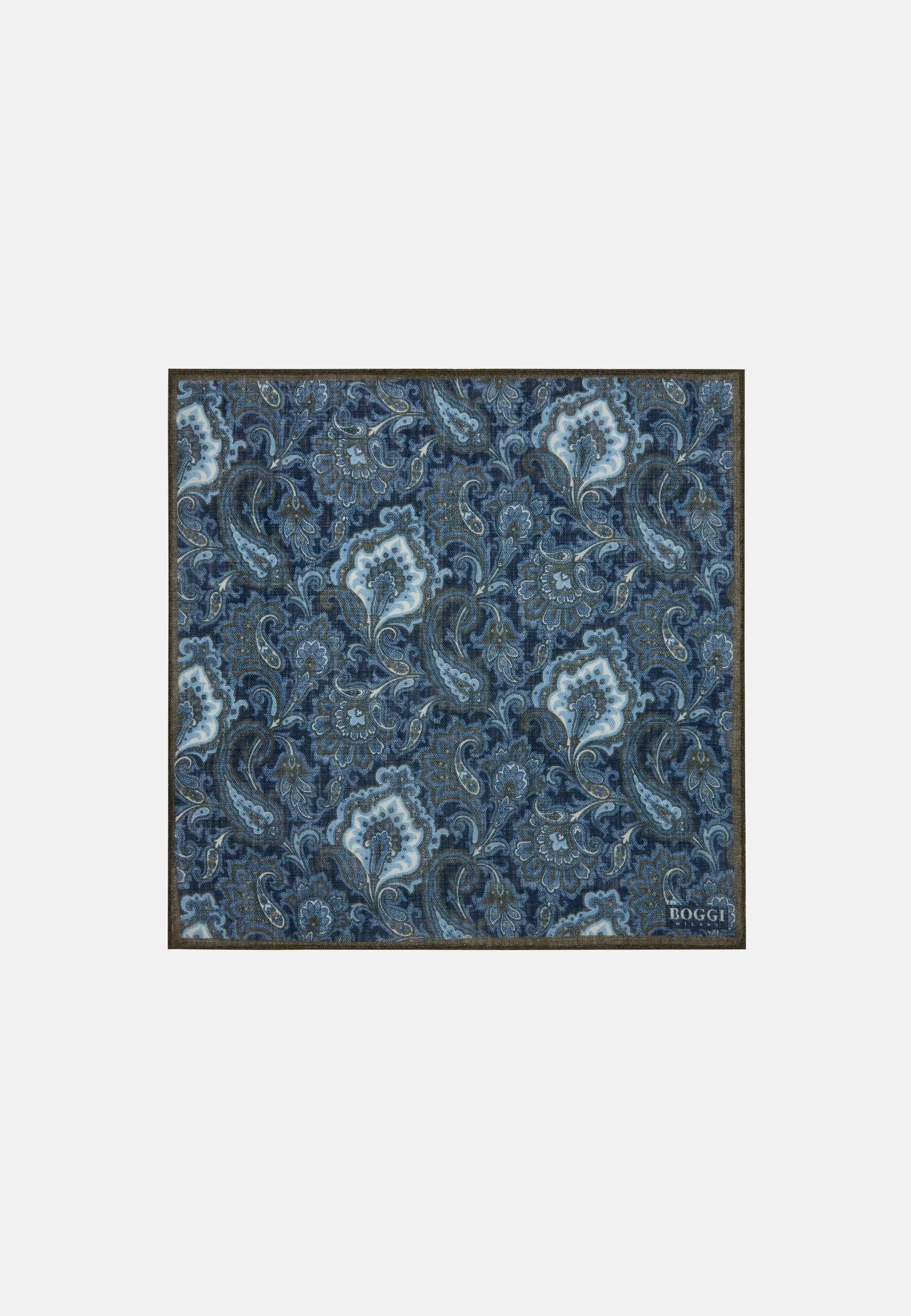 Paisley Design Wool Pocket Square