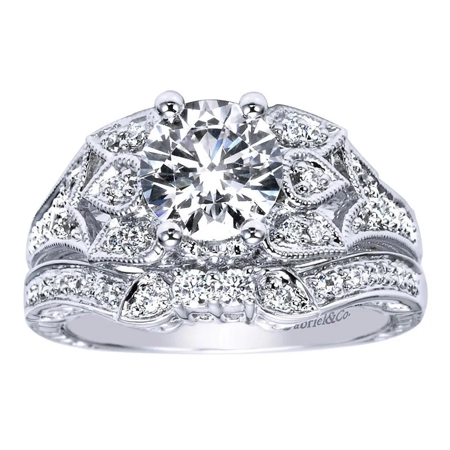 Paisley Filigree Design Diamond Engagement Mounting