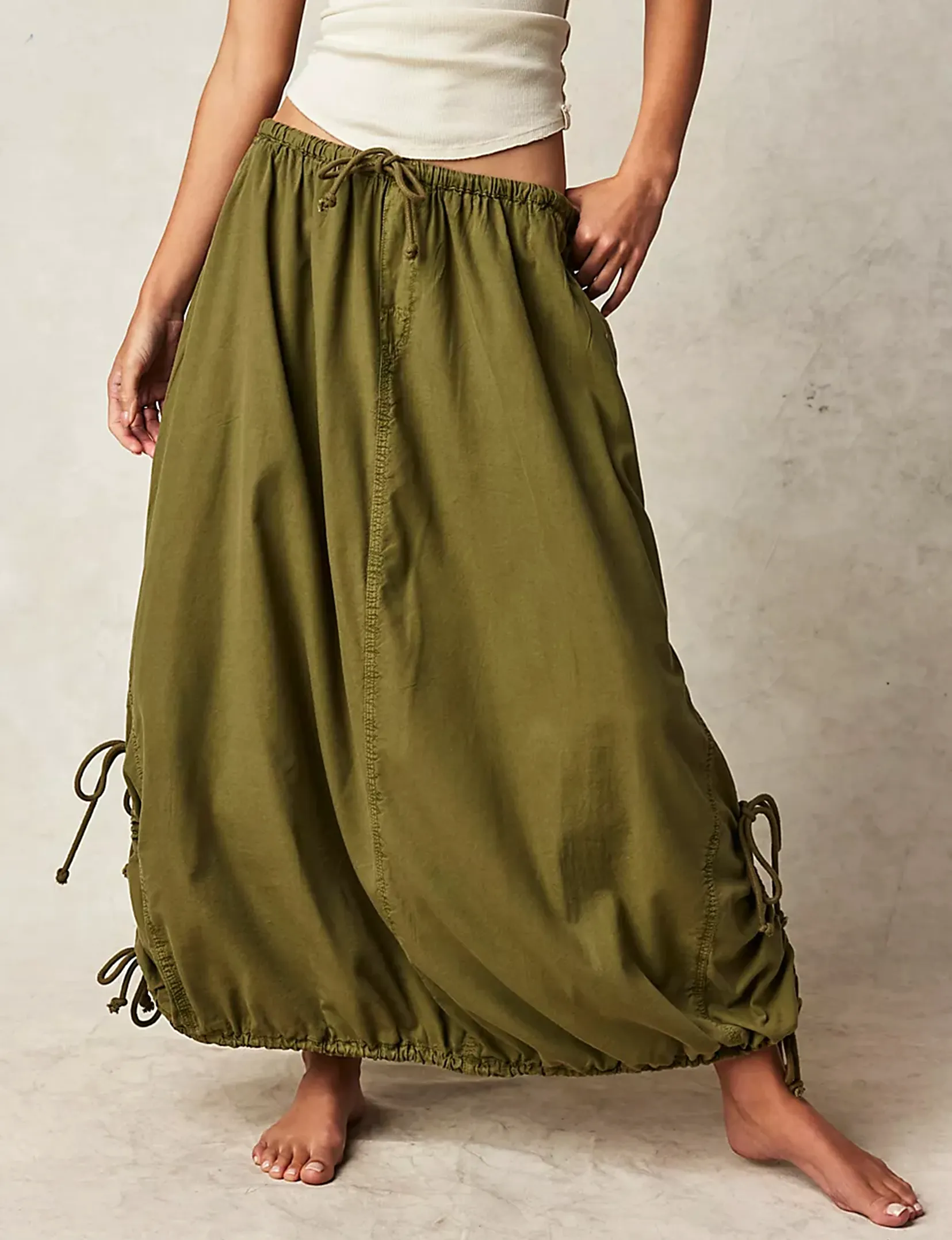 Picture Perfect Parachute Skirt, Avocado