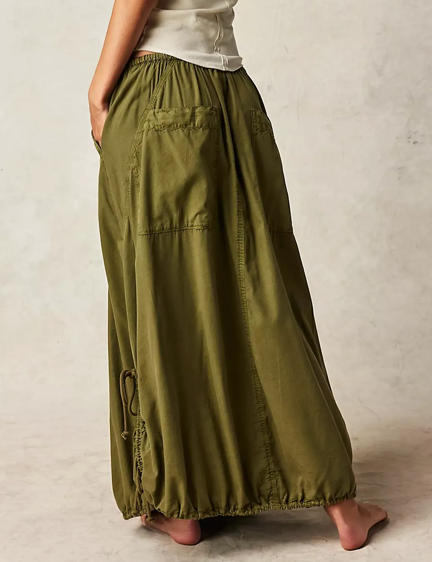 Picture Perfect Parachute Skirt, Avocado