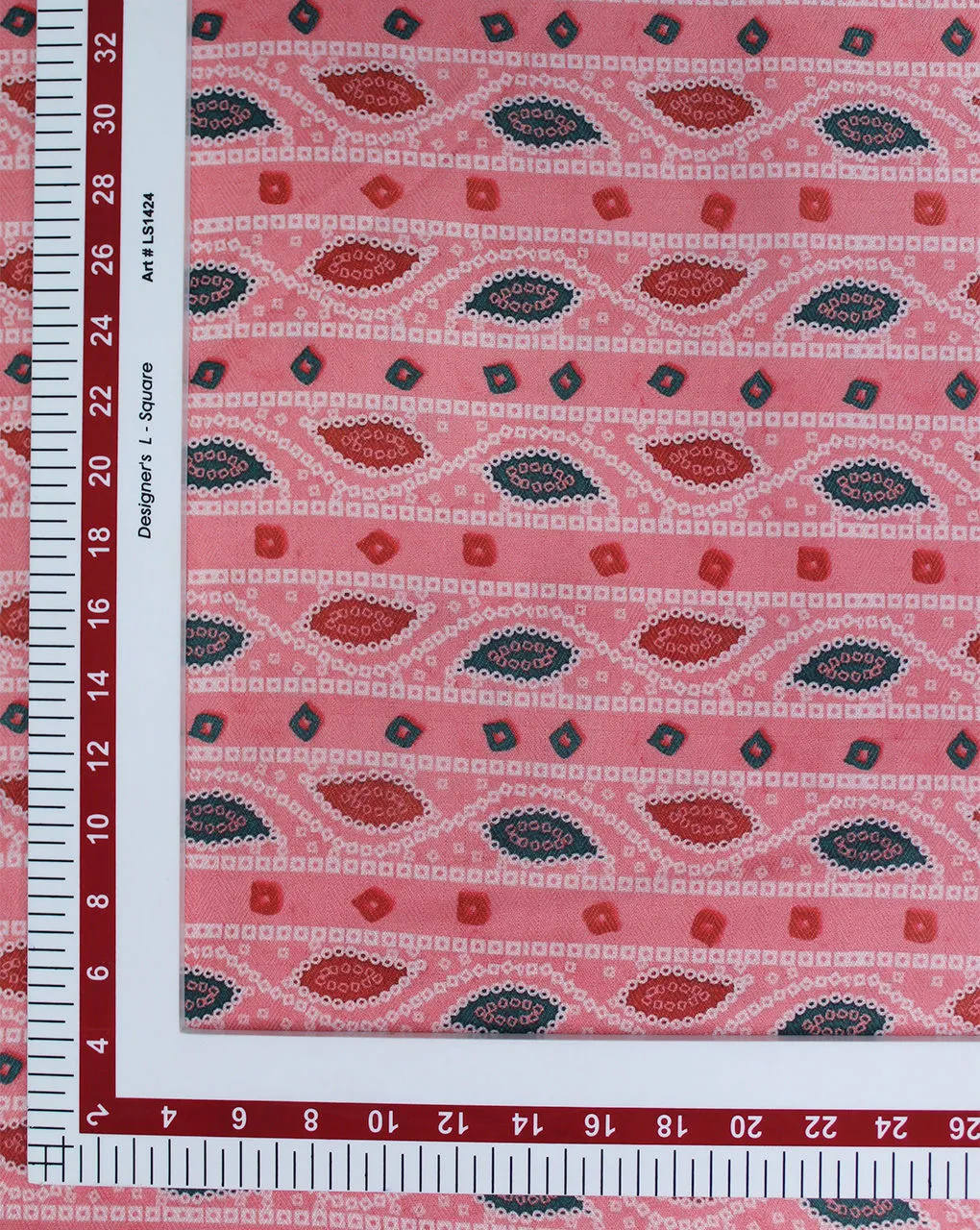 Pink Paisley Design Polyester Printed Fabric