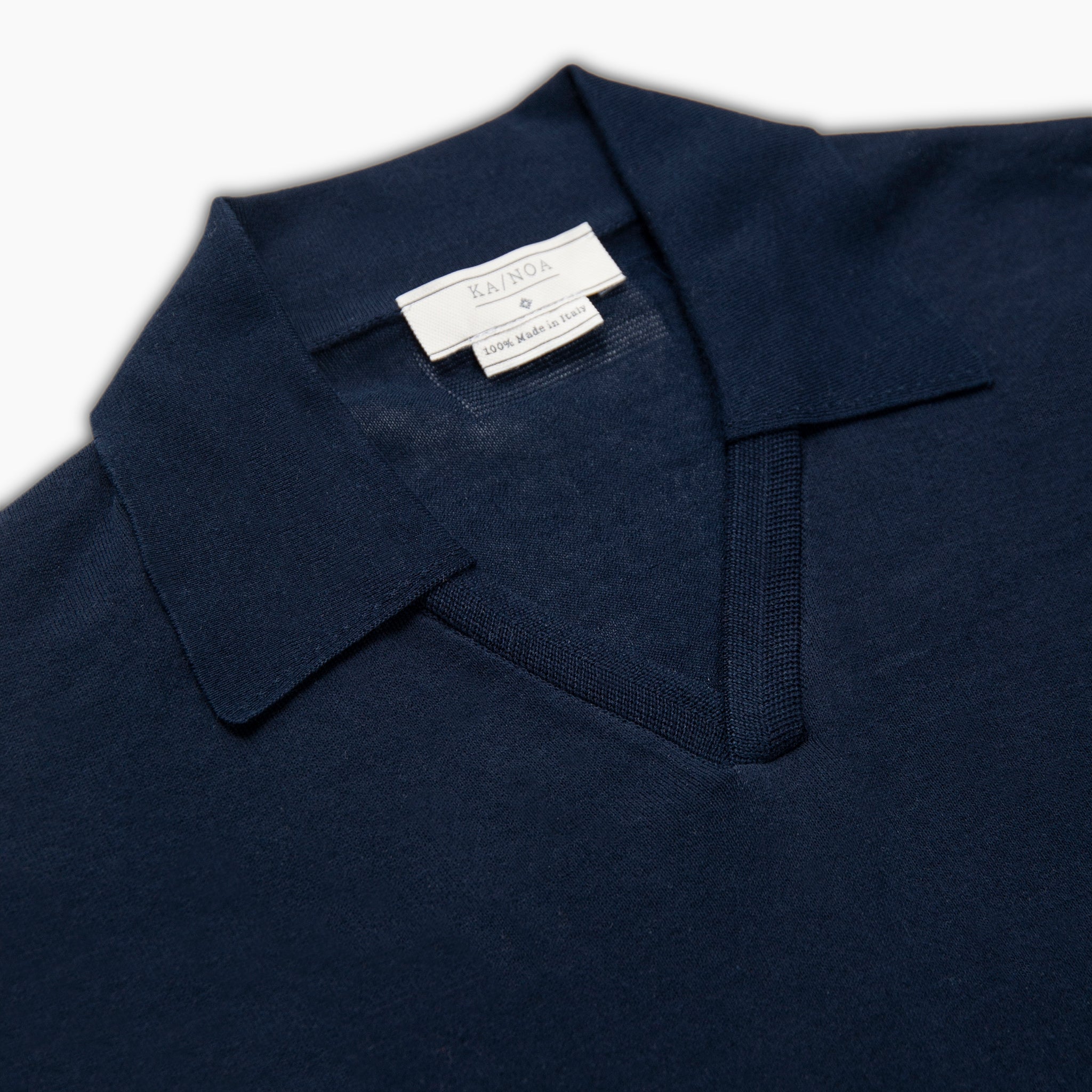 Randy long-sleeved knitted Polo in Egyptian cotton