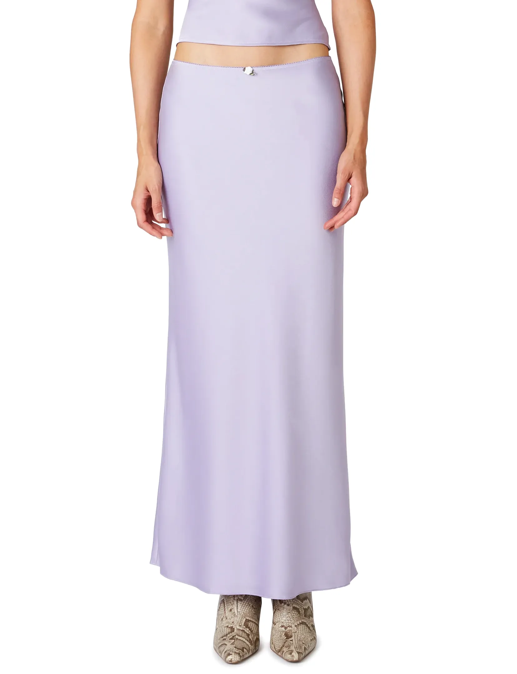 Ravello Crinkle Chiffon Maxi Skirt, Lilac