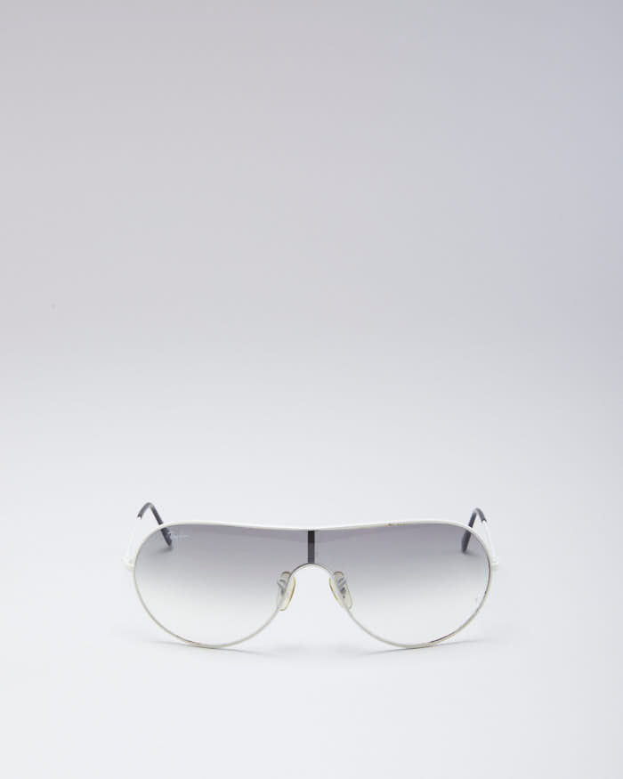 Ray Ban White Rimmed Aviator Sunglasses