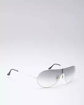 Ray Ban White Rimmed Aviator Sunglasses