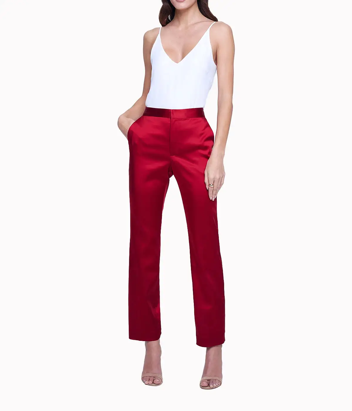 Rebel Trouser in Dark Tango Red