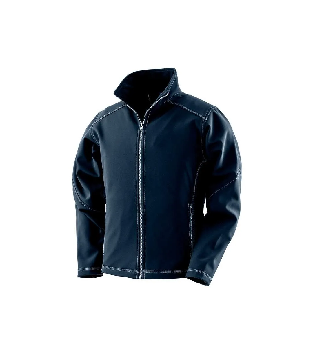 Result work-guard womens/ladies treble stitch soft shell jacket navy WORK-GUARD by Result