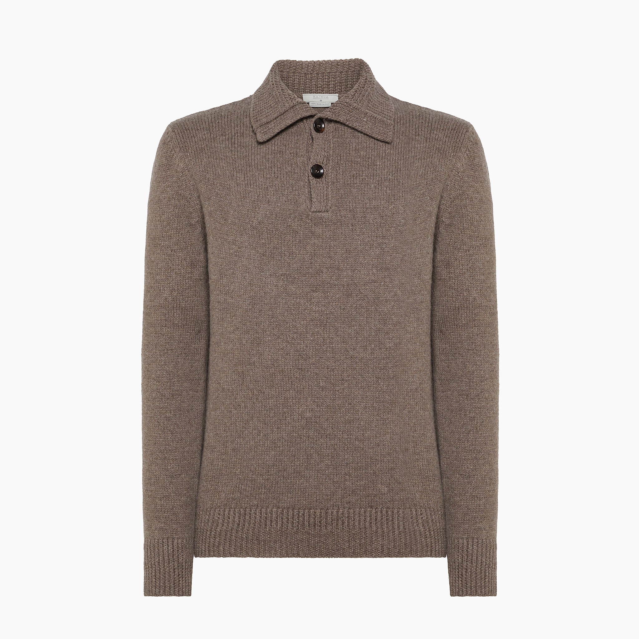 Rigaut long sleeved knitted polo in Wool Cashmere