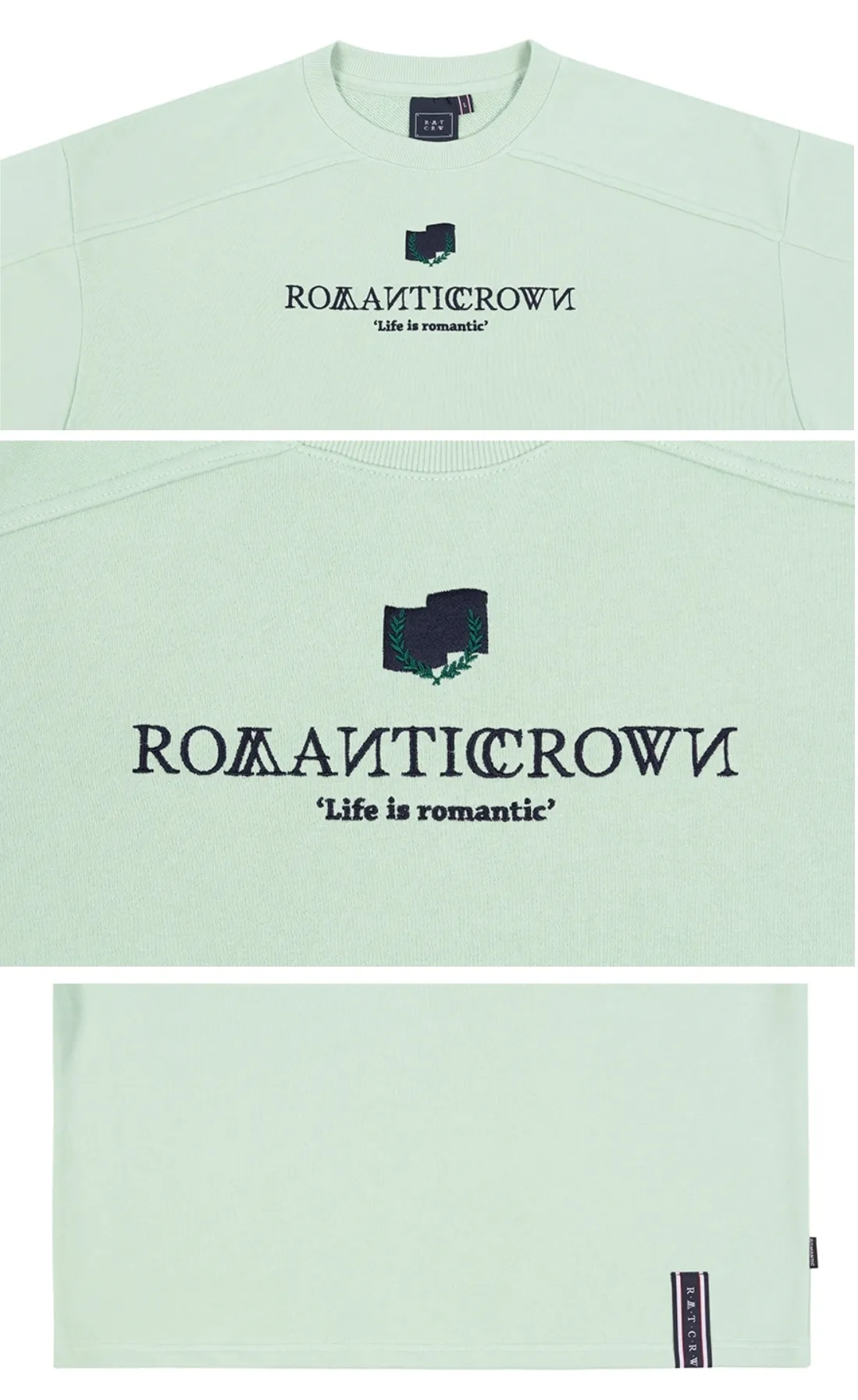 ROMANTIC CROWN  |Unisex Street Style Long Sleeves Plain Cotton Logo