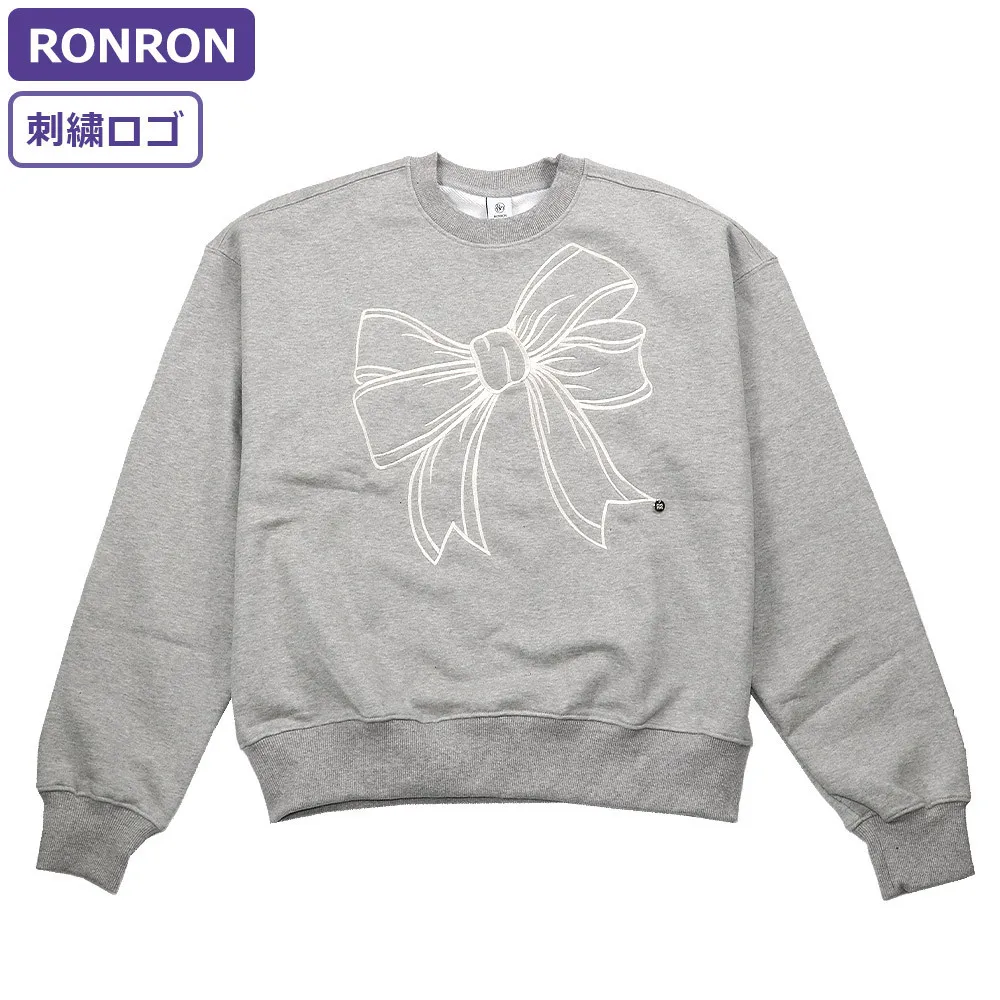 RONRON  |Rib Street Style U-Neck Long Sleeves Plain