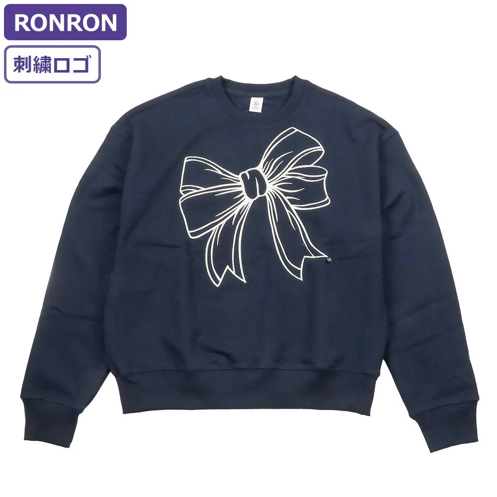 RONRON  |Rib Street Style U-Neck Long Sleeves Plain