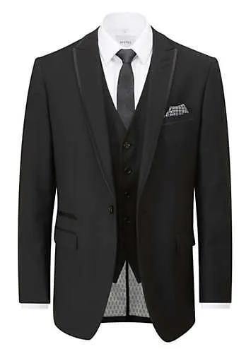 Ronson Black Tailored Fit Dinner Jacket by Skopes | Look Again