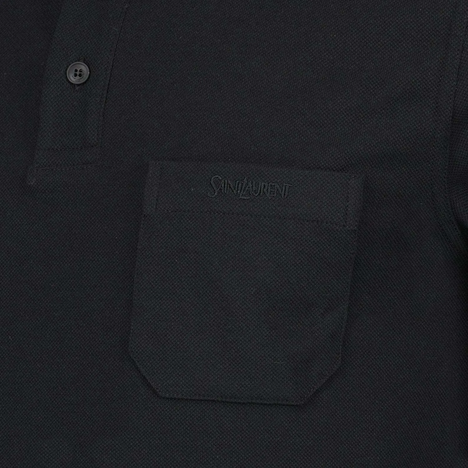 Saint Laurent  |Long Sleeves Plain Cotton Logo Luxury Polos