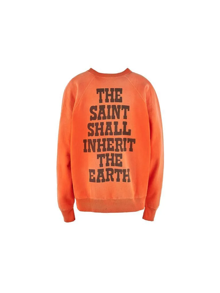 Saint Mxxxxxx  |Crew Neck Unisex Street Style Long Sleeves Plain Cotton Logo