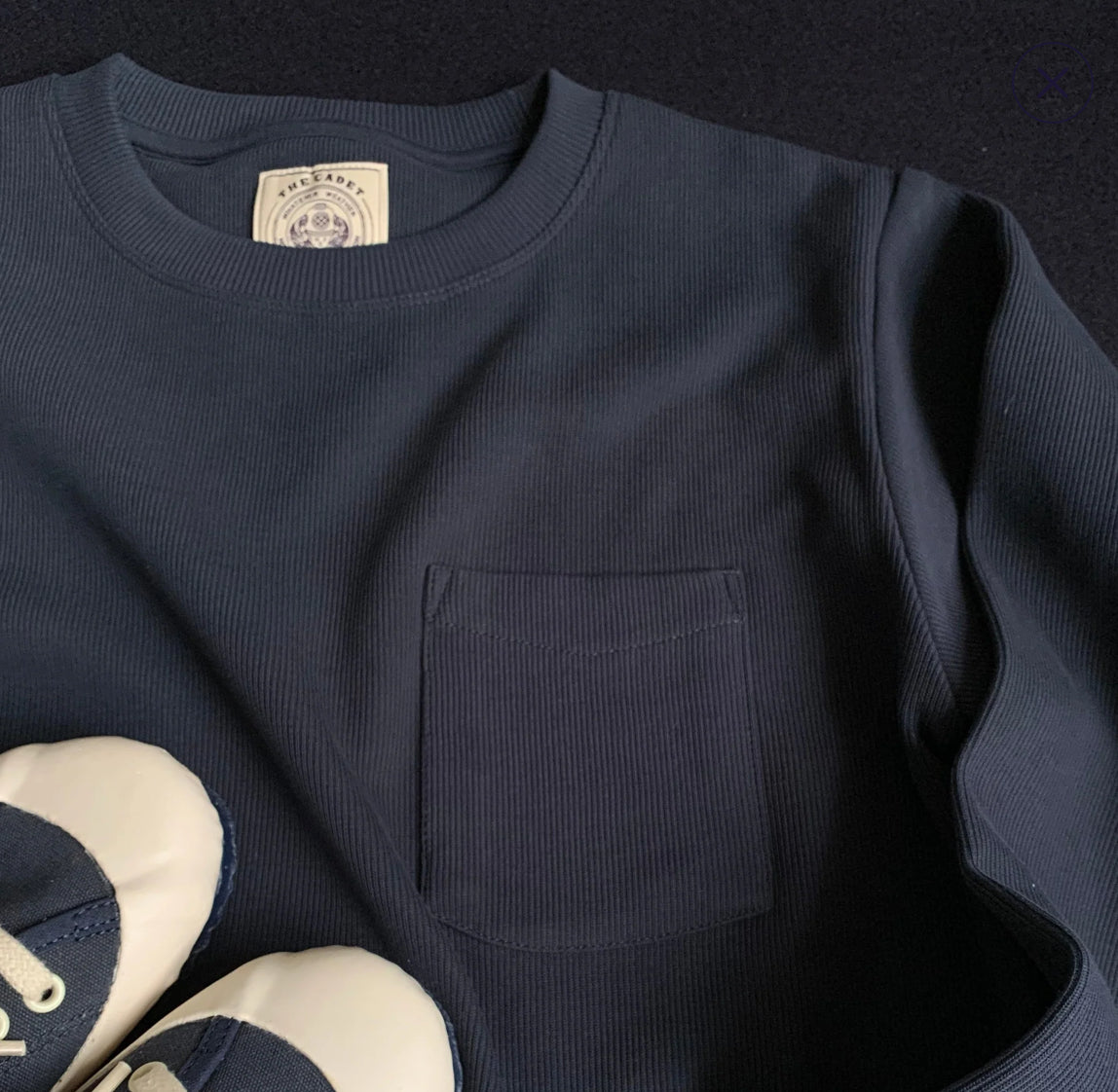 SAMPLE SALE - CADET HEAVY LONG SLEEVED CREW - SIZE 38