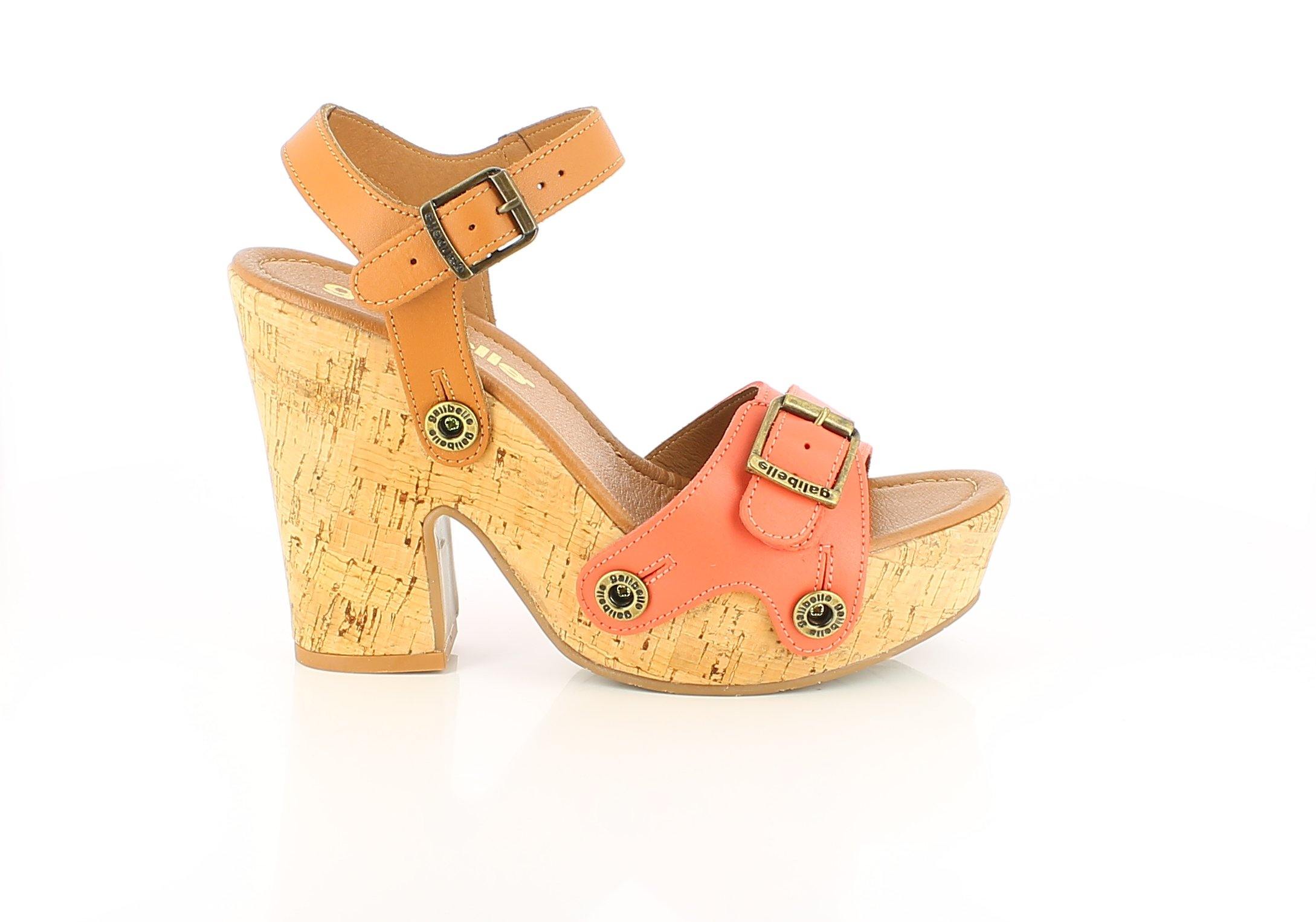 Sara Cork Pack - Camel, White Floral, Light Red Straps