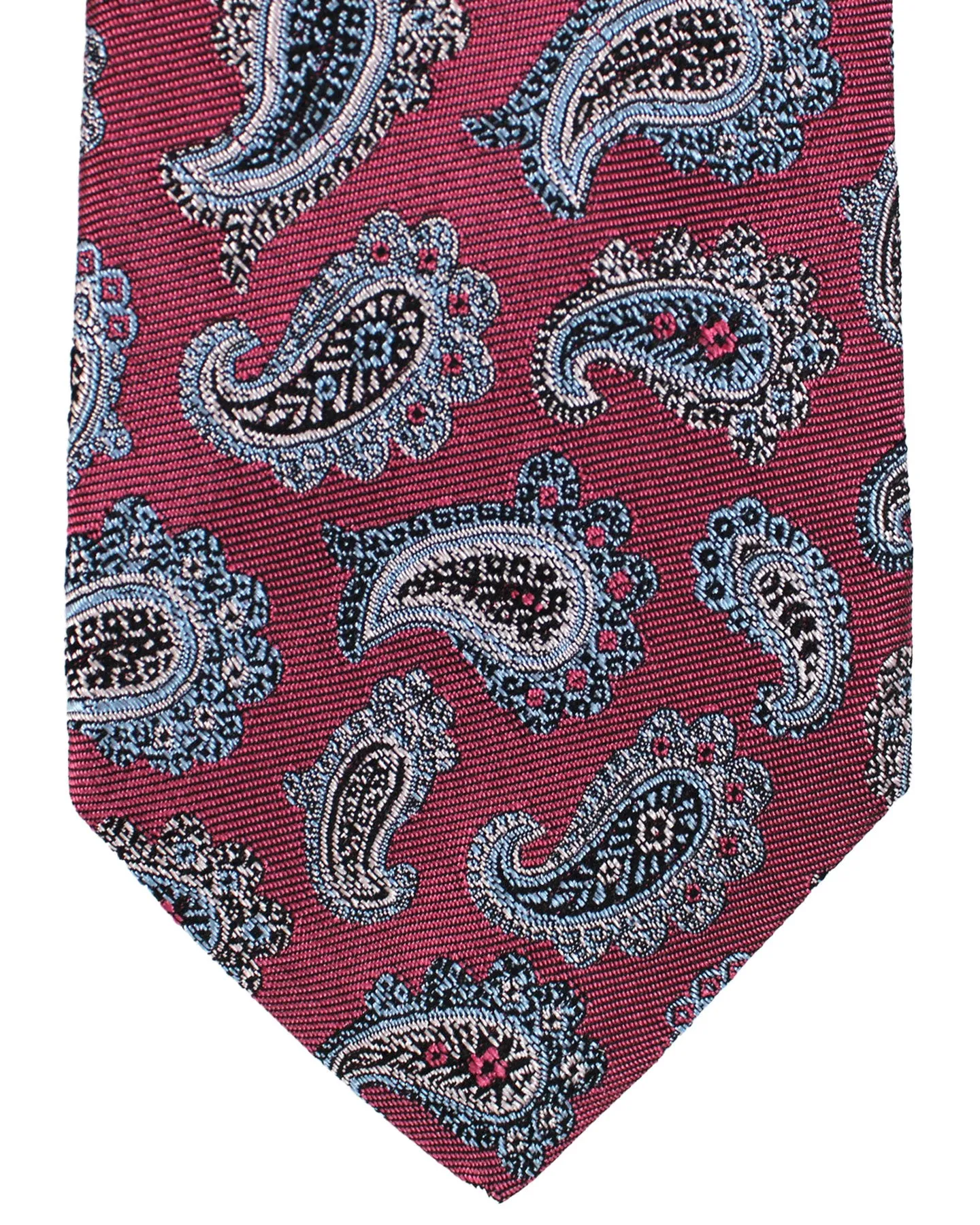 Sartorio Napoli Sevenfold Tie Purple Paisley Design