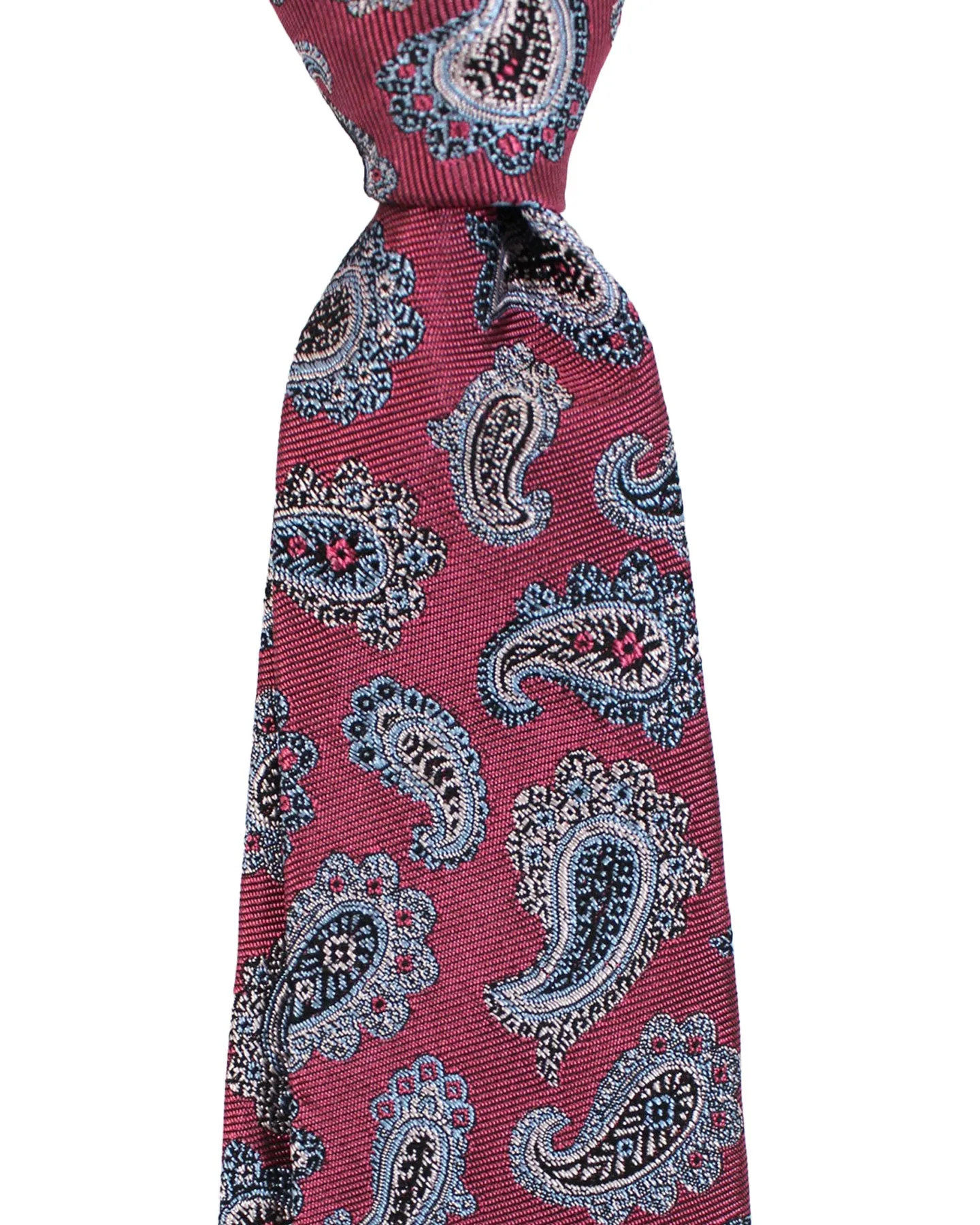 Sartorio Napoli Sevenfold Tie Purple Paisley Design