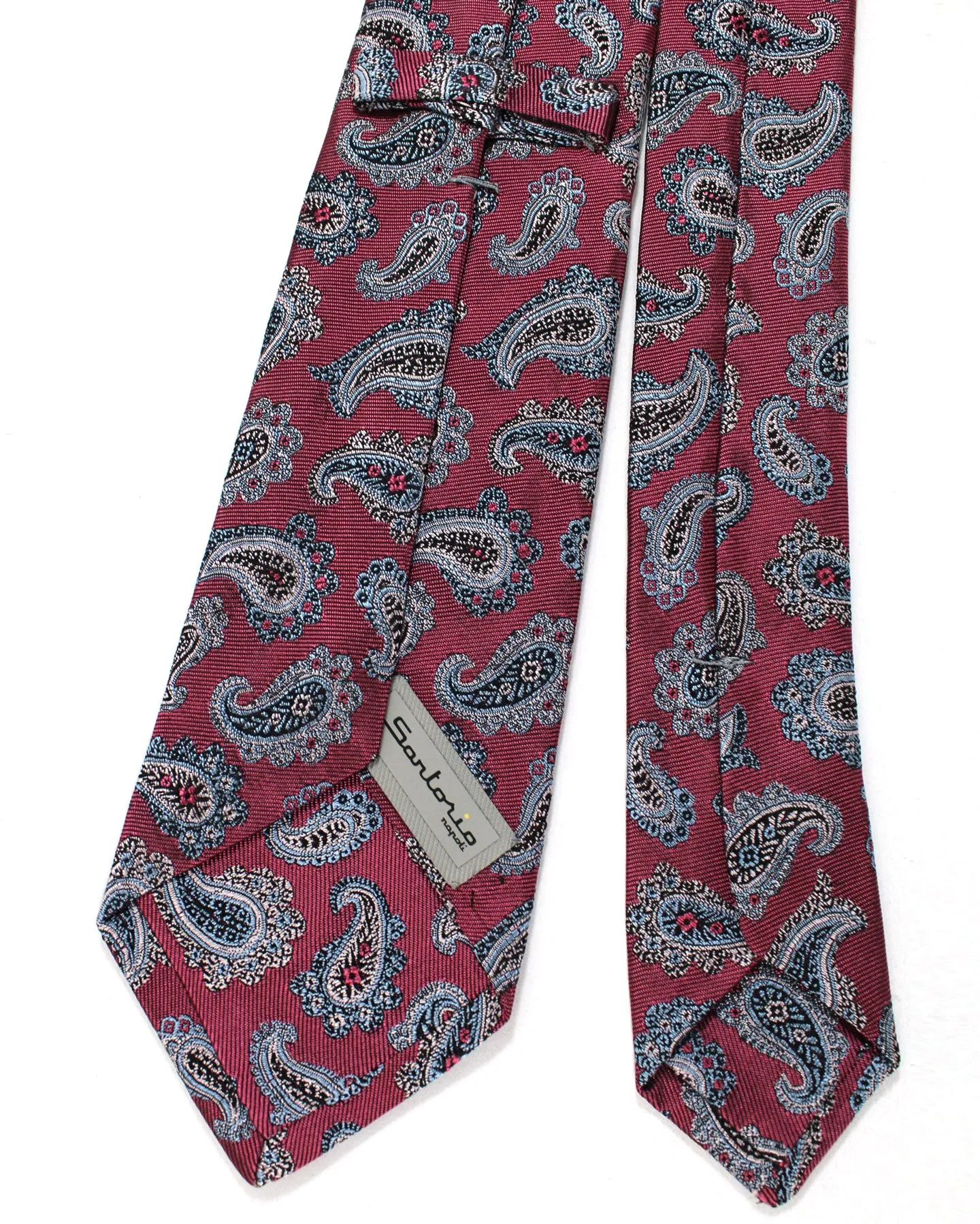 Sartorio Napoli Sevenfold Tie Purple Paisley Design