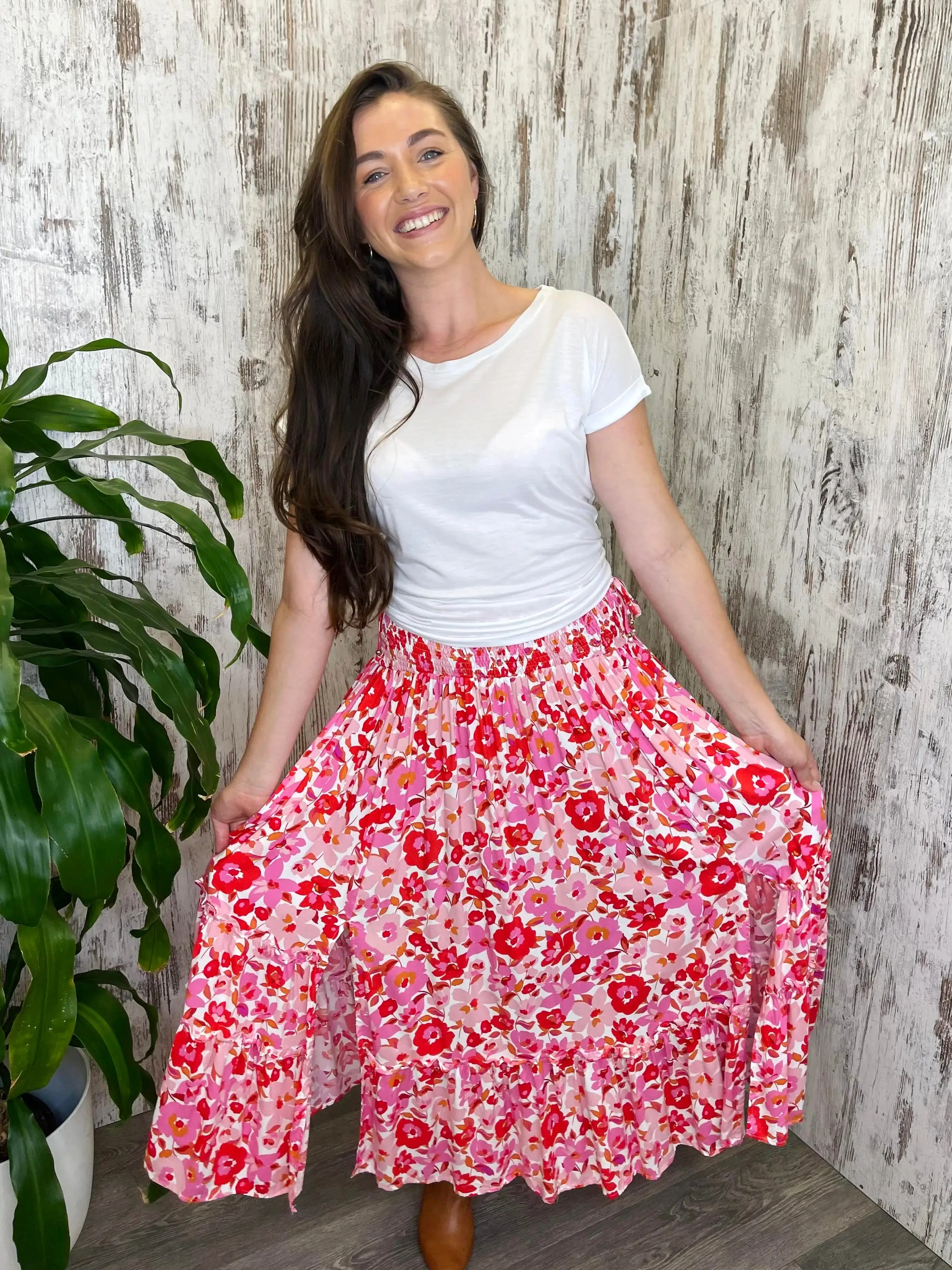 Sasha Maxi Skirt - Pink Blossom