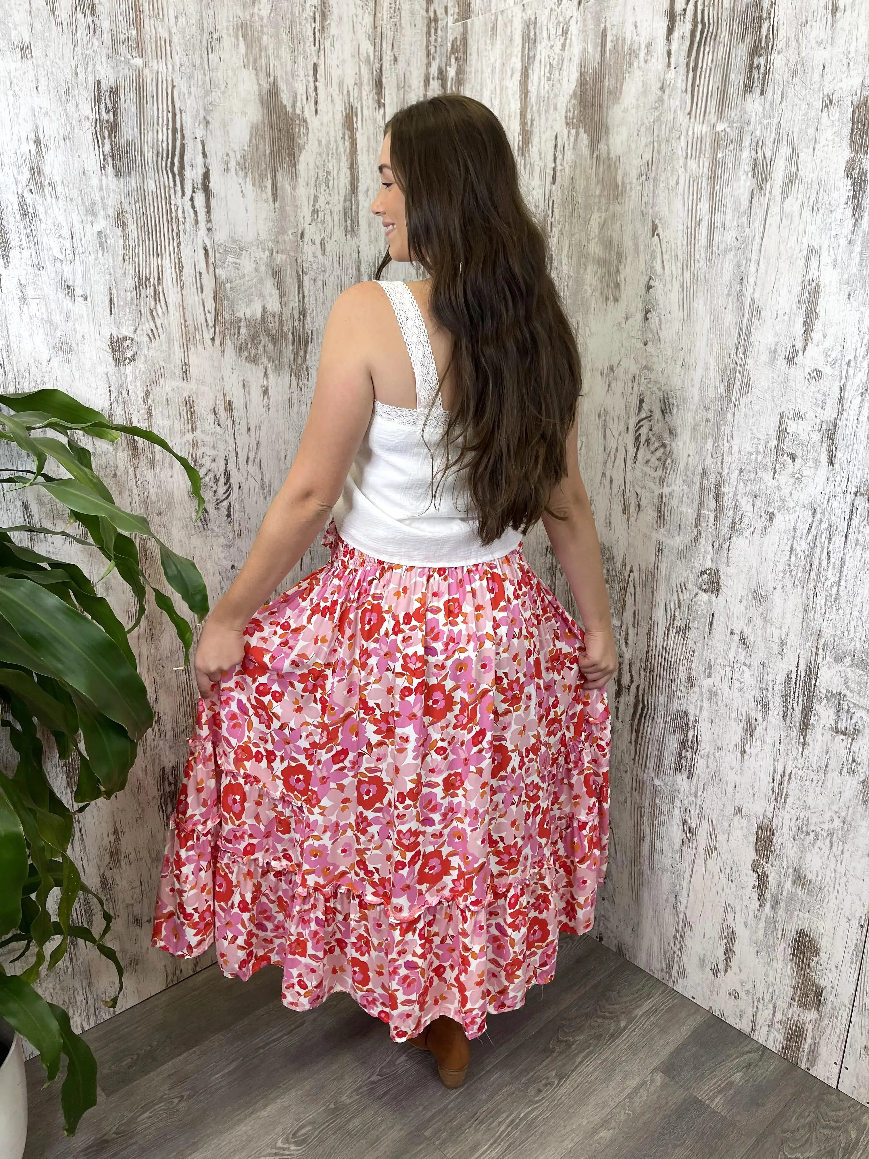 Sasha Maxi Skirt - Pink Blossom