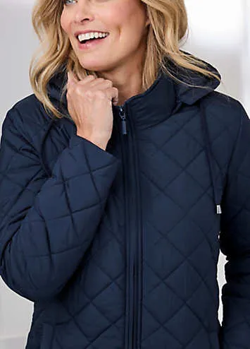 Showerproof Hooded Quilted Jacket by Cotton Traders | Look Again